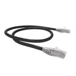 Patch Cord Cat.5e 26AWG UTP PRETO (2.5 METROS) LSZH - INSTRUFIBER