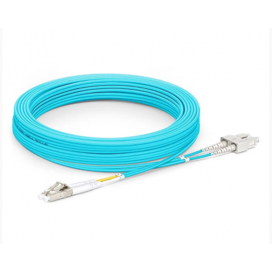 Cordão Óptico Duplex MM Acqua OM3 10G 50/125µ LC-UPC/SC-UPC 10m - INSTRUFIBER