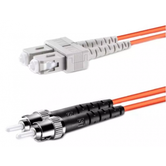 Cordão Óptico Duplex MM (62,5/125) 2mm ST-UPC/SC-UPC 1m - INSTRUFIBER