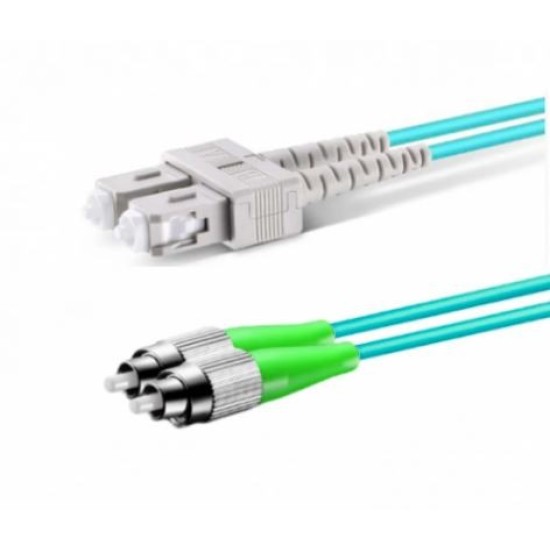 Cordão Óptico Duplex OM4 50/125 FC APC/SC PC 10m - INSTRUFIBER
