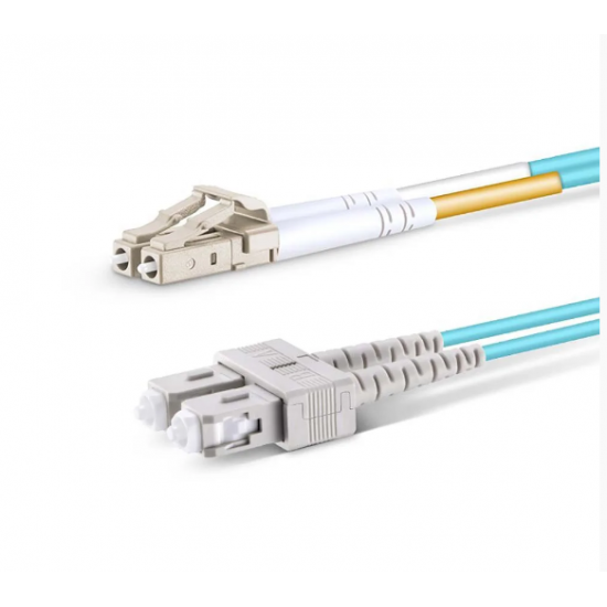 Cordão Óptico Duplex MM Acqua OM3 10G 50/125µ LC-UPC/SC-UPC 10m - INSTRUFIBER