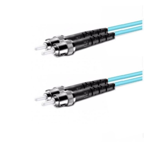 CORDÃO ÓPTICO DUPLEX MULTIMODO (50/125) OM4 2mm ST/UPC - ST/UPC 2.5 metros - INSTRUFIBER