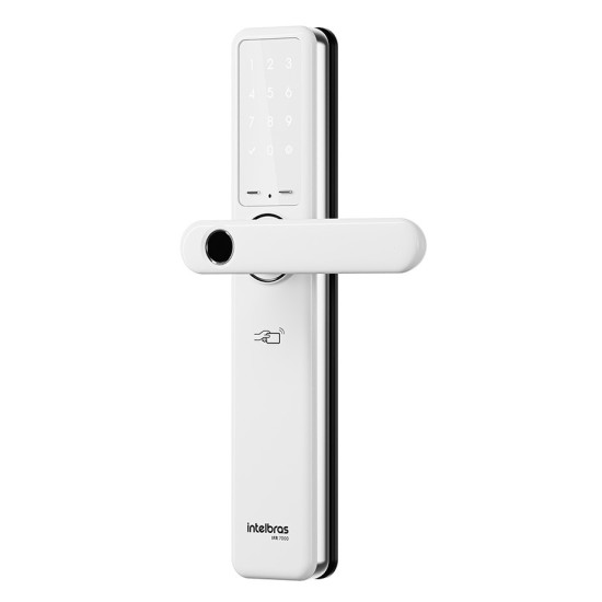 FECHADURA DIGITAL EMBUTIR IZY SMART COM MAÇANETA IFR 7000 BRANCA INTELBRAS - INSTRUFIBER