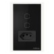 TOMADA COM 2 INTERRUPTORES INTELIGENTE 10A WIFI IZY SMART ETS 2002 - INTELBRAS
