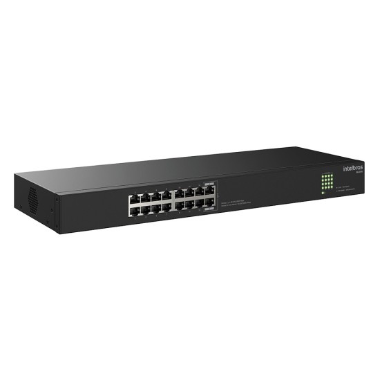 SWITCH NAO GERENCIAVEL 16 PORTAS GIGA ETHERNET S 1116G INTELBRAS - INSTRUFIBER