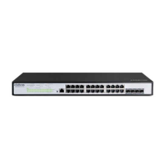 SWITCH GERENCIAVEL 24 PORTAS GIGA POE + 4P SFP S2328G-PB INTELBRAS - INSTRUFIBER