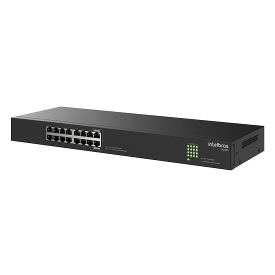 SWITCH NAO GERENCIAVEL 16 PORTAS GIGA ETHERNET S 1116G INTELBRAS - INSTRUFIBER