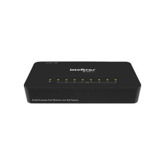 Switch 8 Portas Fast Ethernet SF 800 Q+ INTELBRAS - INSTRUFIBER