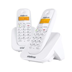 Telefone Sem Fio Digital com Ramal Adicional TS 3112 Branco Intelbras - INSTRUFIBER