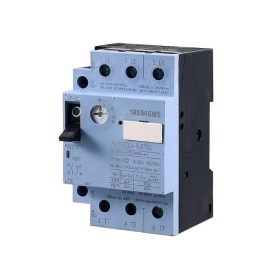 Disjuntor Motor 1NA+1NF 8A - 13A 3VS13 Siemens - INSTRUFIBER