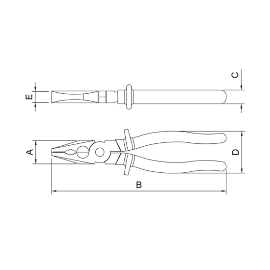Alicate universal 7" polegadas 1000v - 44000/107 aço cromo vanádio tramontina pro - INSTRUFIBER