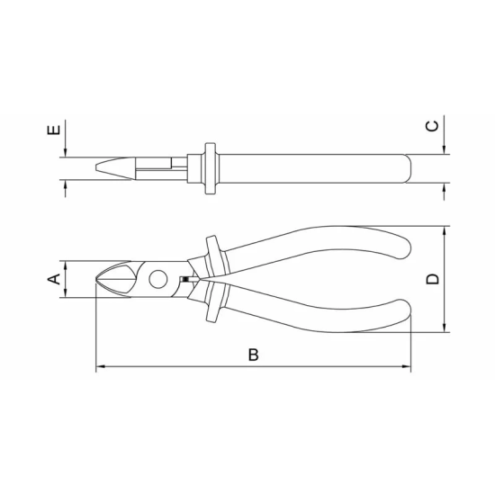 Alicate corte diagonal rente 6" polegadas 1000v - 44002/116 aço cromo vanádio tramontina pro - INSTRUFIBER