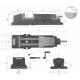 Haste para mandril cm2 com encaixe b22 cone com arraste - mt2a-b22 mawbra - INSTRUFIBER