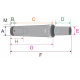 Haste para mandril cm2 com encaixe b12 cone com rosca m10 - cm2-b12-m10 mawbra - INSTRUFIBER
