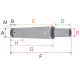 Haste para mandril cm4 com encaixe b22 cone com rosca m16 - cm4-b22-m16 mawbra - INSTRUFIBER