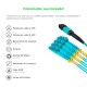 Cabo MPO Fêmea para 4LC/UPC 3m, 8 Fibras Duplex, OM3 G651.1 50/125 Multimodo, Tipo B LSZH Aqua Breakout - INSTRUFIBER