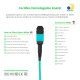 Cabo MPO para MPO Fêmea 15m, 12 Fibras, OM3 G651.1 50/125 Multimodo, Tipo B LSZH Aqua - INSTRUFIBER