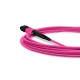 Cabo MPO/APC para MPO/APC Fêmea 5m, 12 Fibras, OM4 G651.1 50/125 Multimodo, Tipo B LSZH Magenta - INSTRUFIBER