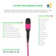 Cabo MPO/APC para MPO/APC Fêmea 5m, 12 Fibras, OM4 G651.1 50/125 Multimodo, Tipo B LSZH Magenta - INSTRUFIBER