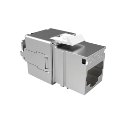 CONECTOR FEMEA BLINDADO GIGALAN CAT.6 T568A/B - INSTRUFIBER
