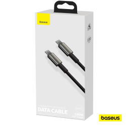 Cabo Baseus Tipo C 100W Tungstênio Preto 2 Metros CATWJ-A01 - INSTRUFIBER