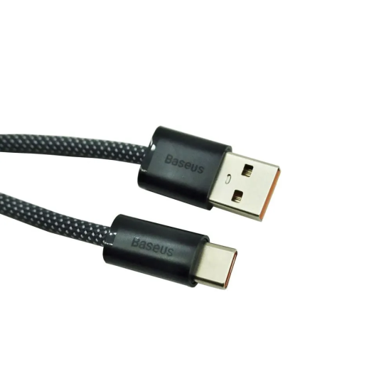 Cabo Tipo C para USB 100W Baseus 2 Metros Cinza CALD000716 - INSTRUFIBER