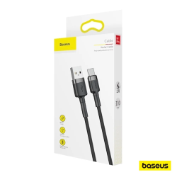 Cabo Baseus Tipo C 1 Metro 3A Gray + Black CATKLF-BG1 - INSTRUFIBER
