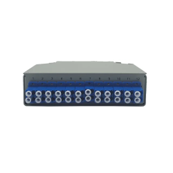 MINI DIO COM TRILHO DIN 12FO MONOMODO SM 9/125 LC/UPC PRETO - INSTRUFIBER