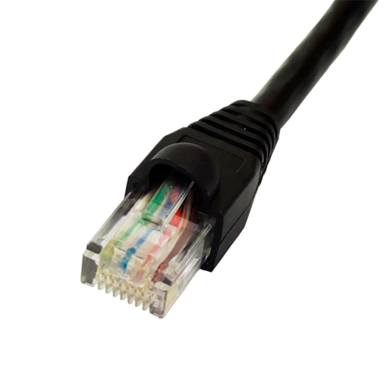 Patch Cord CAT6 Preto Montado 10/100/1000Mbps 10m - INSTRUFIBER